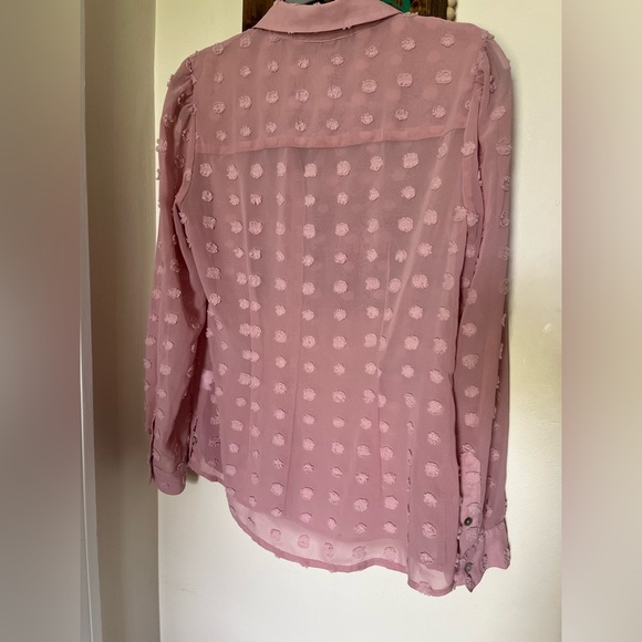 KUT from the Kloth Flowy Mauve Button Down Long Sleeve Blouse, Women’s Sz S - Picture 12 of 14